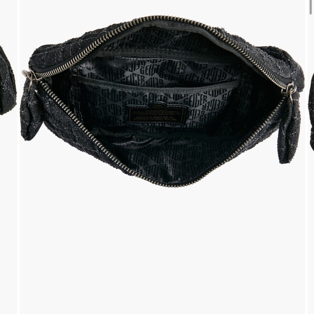 Kurt Geiger Brixton belt bag denim black NWT - Picture 4 of 12